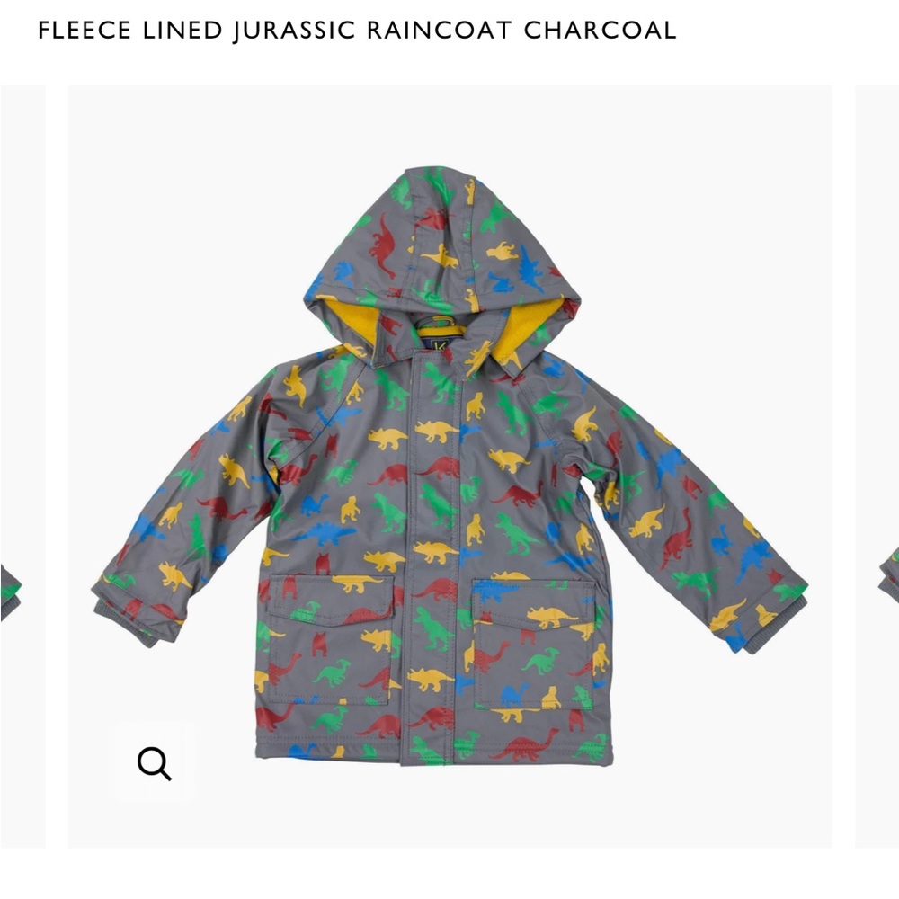 Korango fleece lined boys Jurassic raincoat - 2T NWT